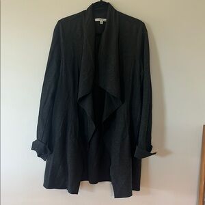 CAbi Dark Gray Open Front Cardigan - l